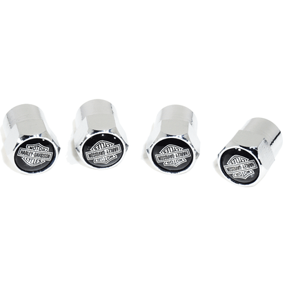 Chrome Valve Stem Tire Caps, Style: Harley Davidson