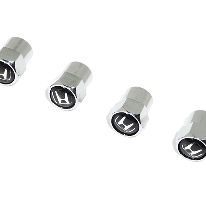 Chrome Valve Stem Tire Caps, Style: Honda