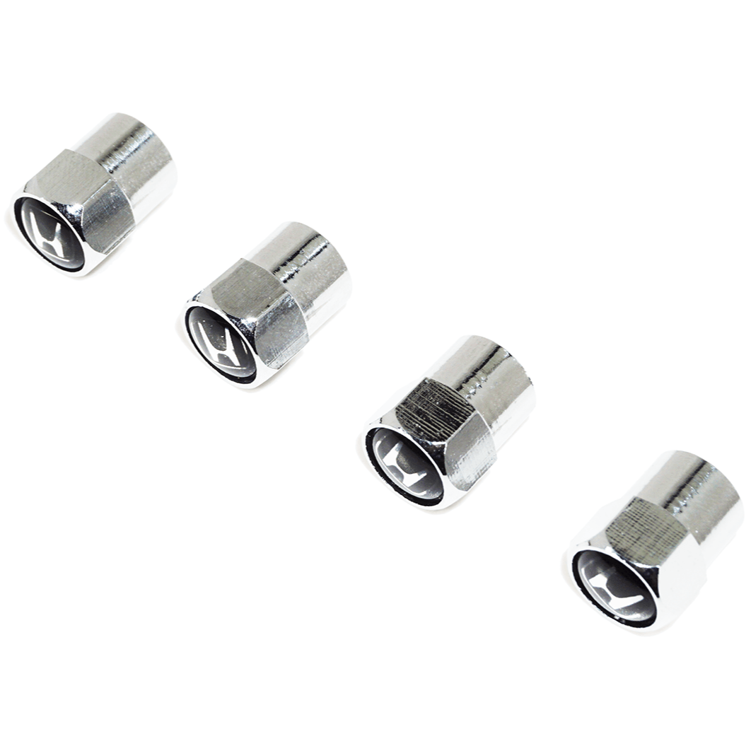 Chrome Valve Stem Tire Caps, Style: Honda