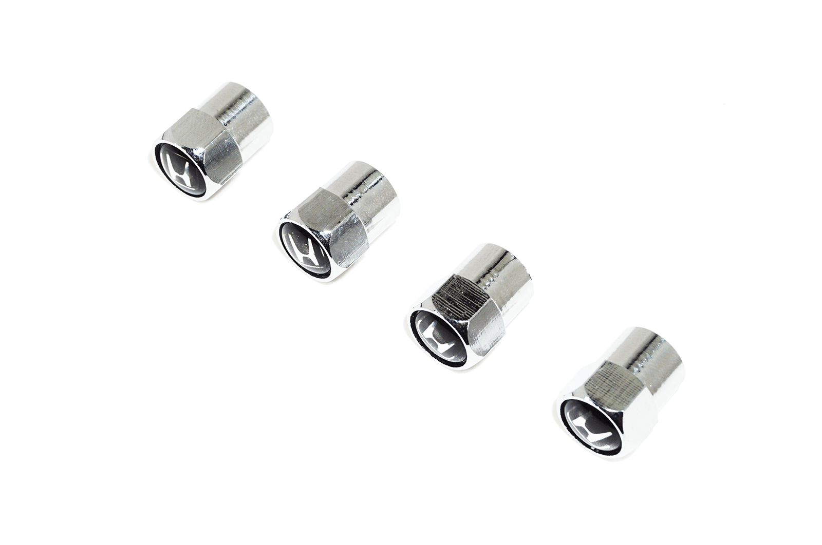 Chrome Valve Stem Tire Caps, Style: Honda