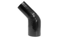 HPS 3-1/2" - 4" Silicone 45 Degree Elbow Reducer Coupler Hose, High Temp 4-ply Reinforced, 89mm - 102mm ID
