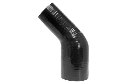 HPS 3" - 3-1/2" Silicone 45 Degree Elbow Reducer Coupler Hose, High Temp 4-ply Reinforced, 76mm - 89mm ID