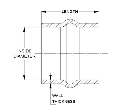 HPS 3" Silicone Single Hump Coupler Hose Hot Side, Ultra High Temp 4-ply Aramid Reinforced, Max. Temperature: 500F