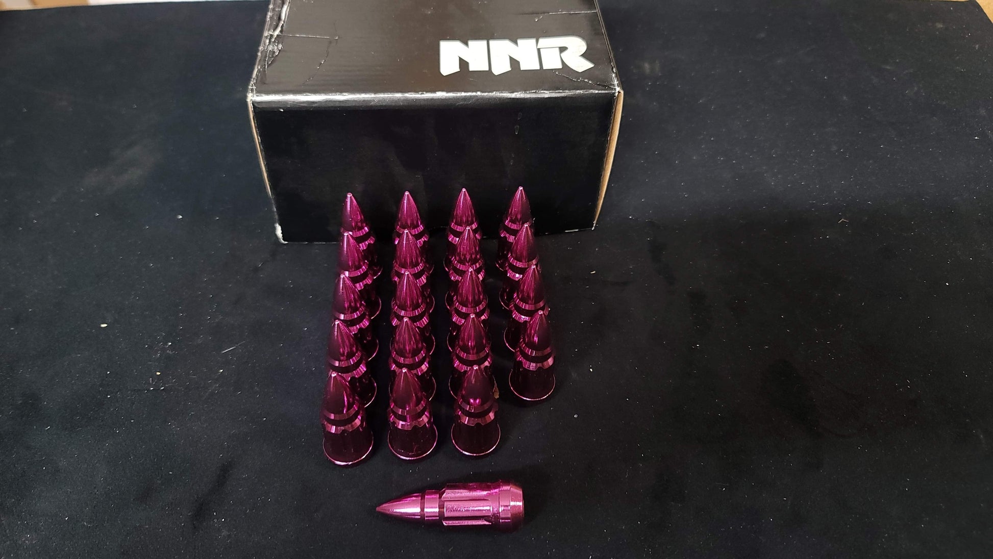 NNR Steel Wheel Lug Nuts Close Ended with Bullet Spike 58mm 20pcs