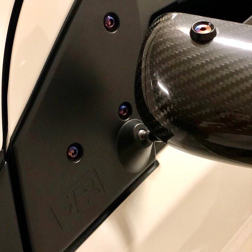 JDC Titanium Hardware for APR GT3 Mirrors (Evo 7/8/9)