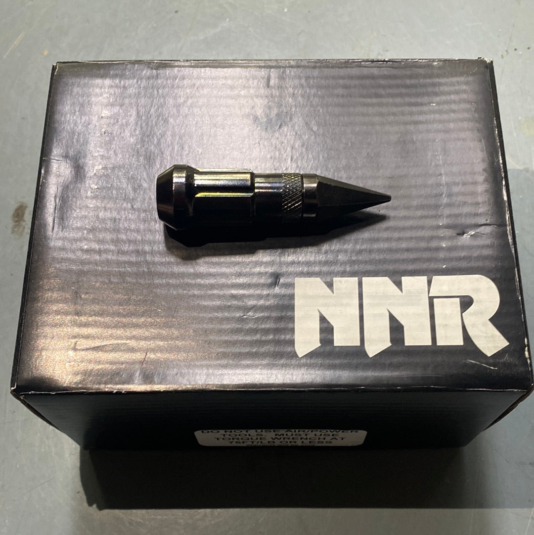 NNR Steel Lock Spike Black Chrome Lug Nuts