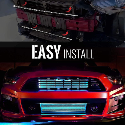 AURA 5th gen (S197) Mustang Bundle: RGB Halo O rings + Grille + Interior w- Bluetooth