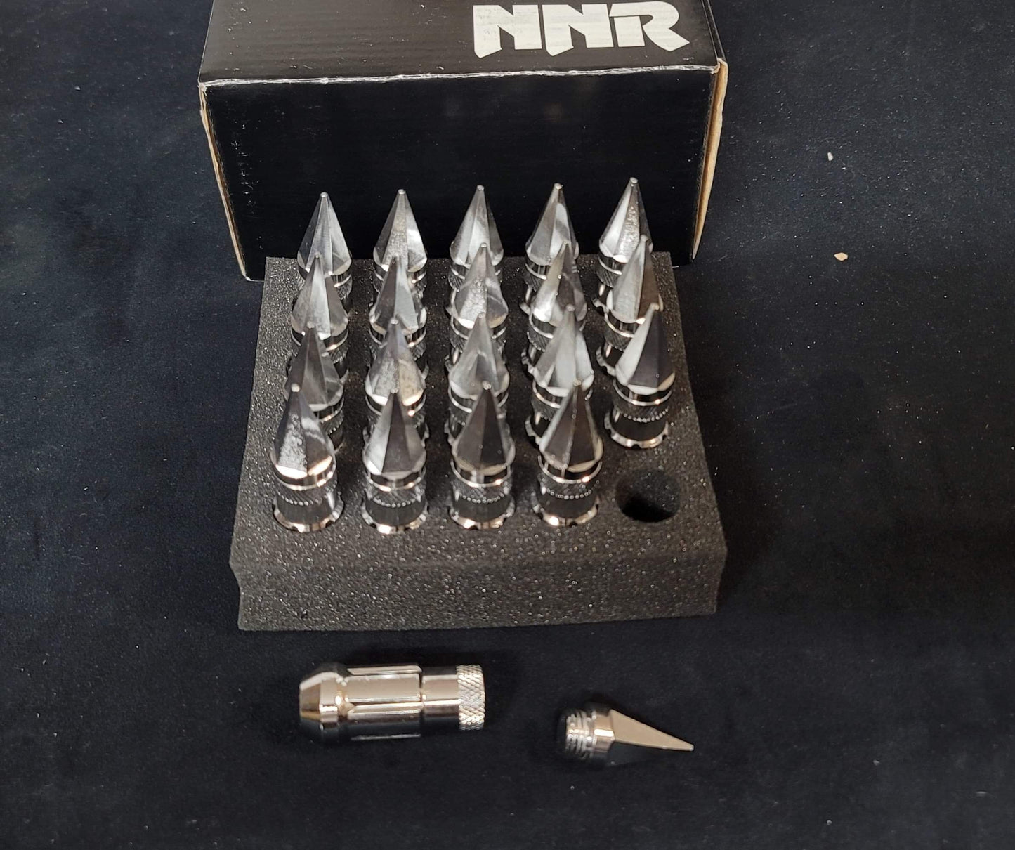 NNR Steel Extended Spline Wheel Lug Nuts with Spike 78mm 20pcs