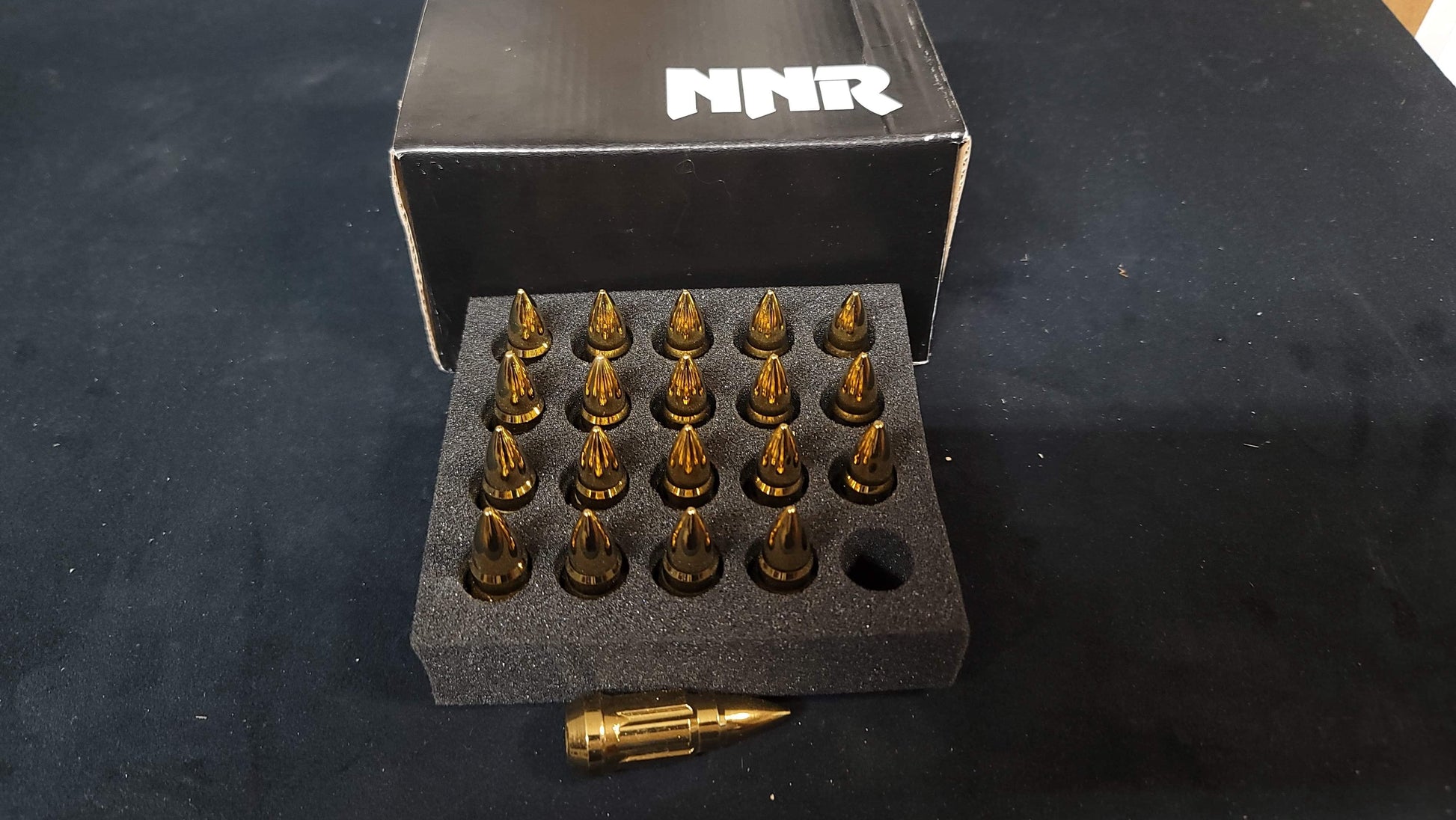 NNR Steel Wheel Lug Nuts Close Ended with Bullet Spike 58mm 20pcs