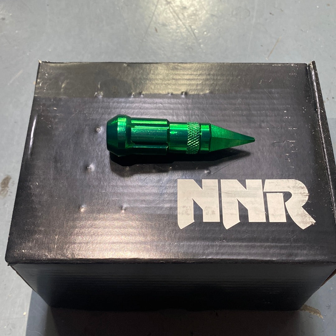 NNR Steel Lock Spike Green Lug Nuts