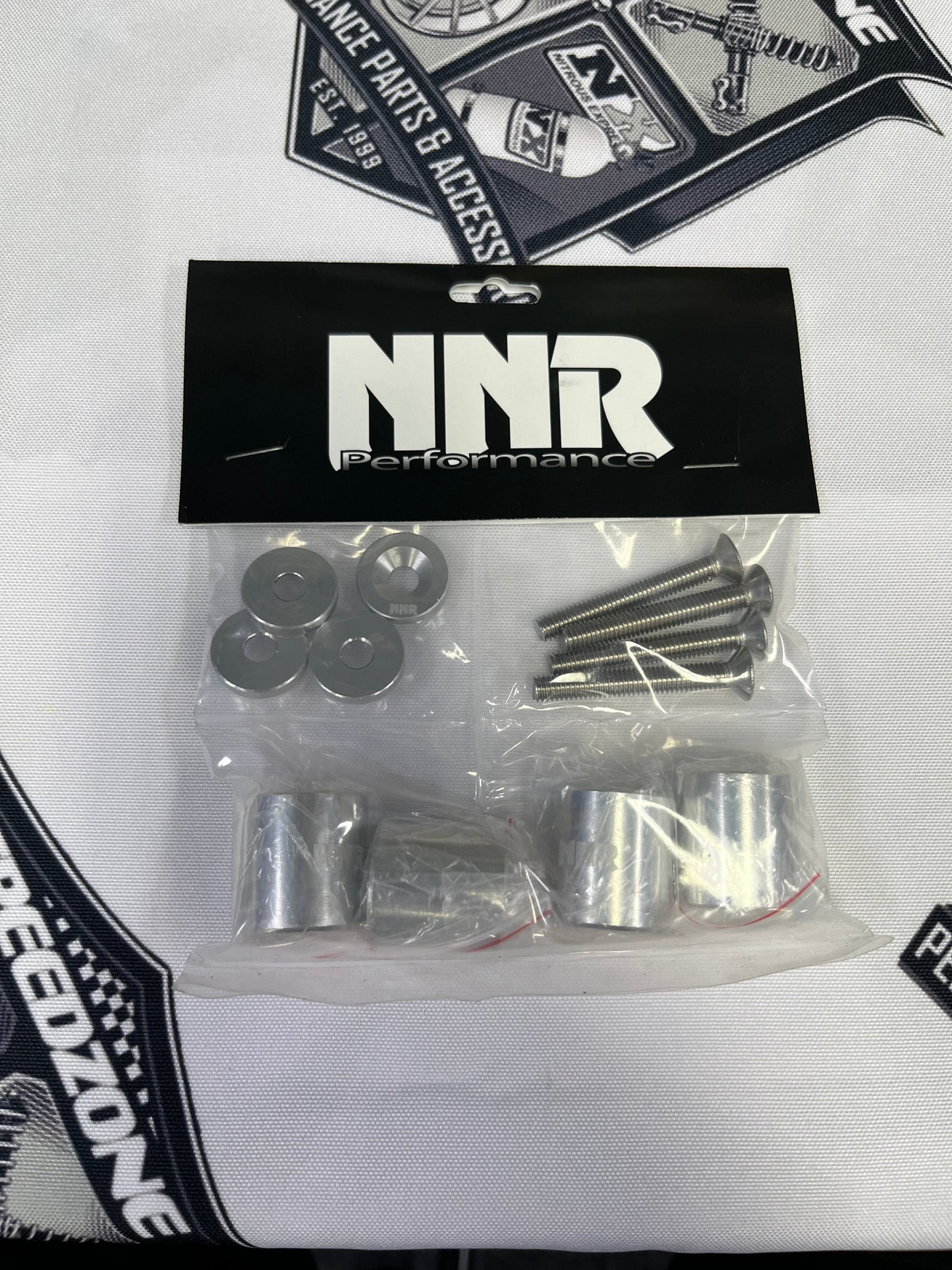 NNR HOOD SPACER WASHER KIT FOR HONDA/ACURA POLISHED