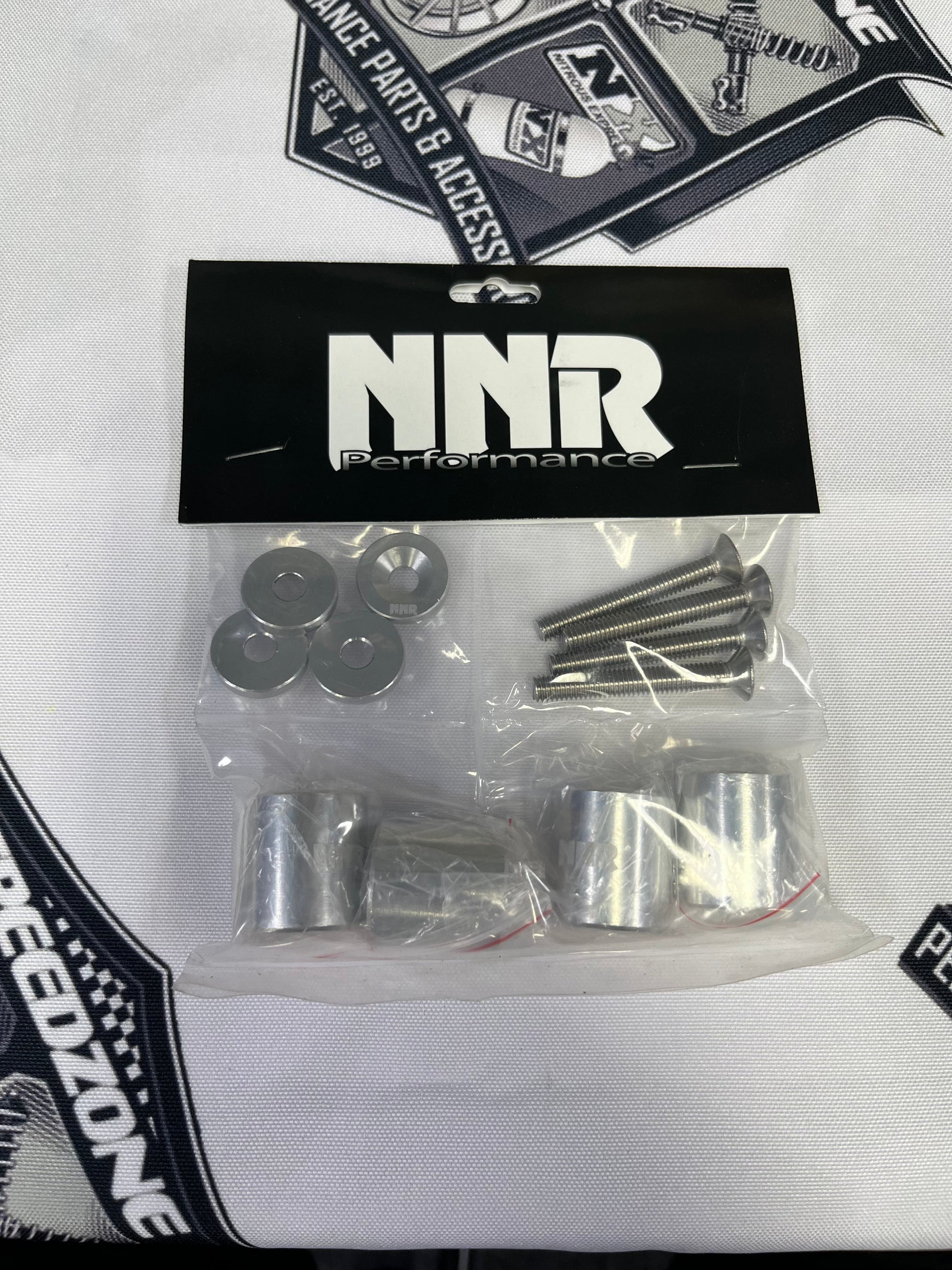 NNR HOOD SPACER WASHER KIT FOR HONDA/ACURA POLISHED