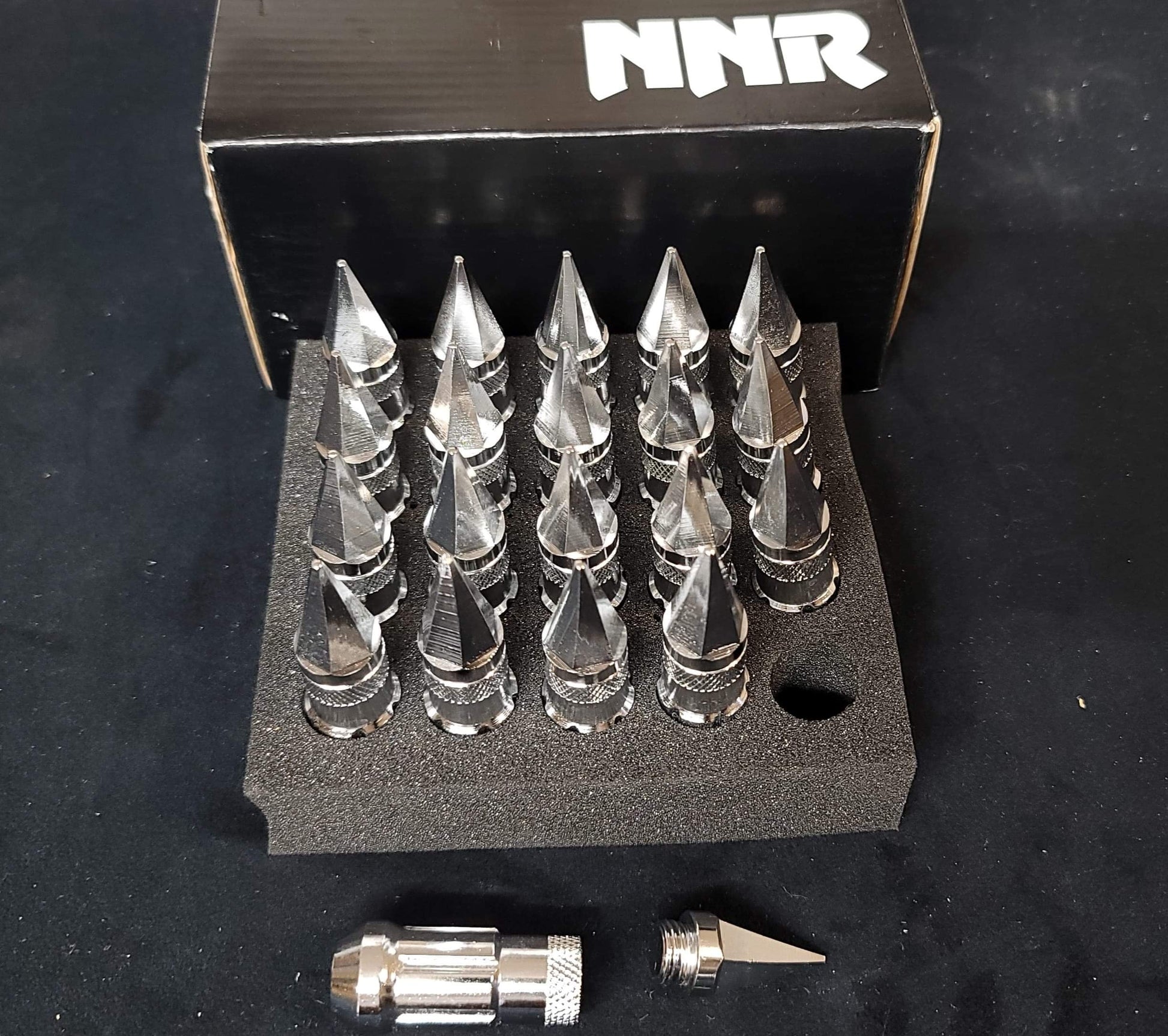 NNR Steel Extended Spline Wheel Lug Nuts with Spike 78mm 20pcs