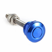 Nnr 22mm Push Button Bonnet Hood Pin Lock Clip Kit Quick Release Latch Blue