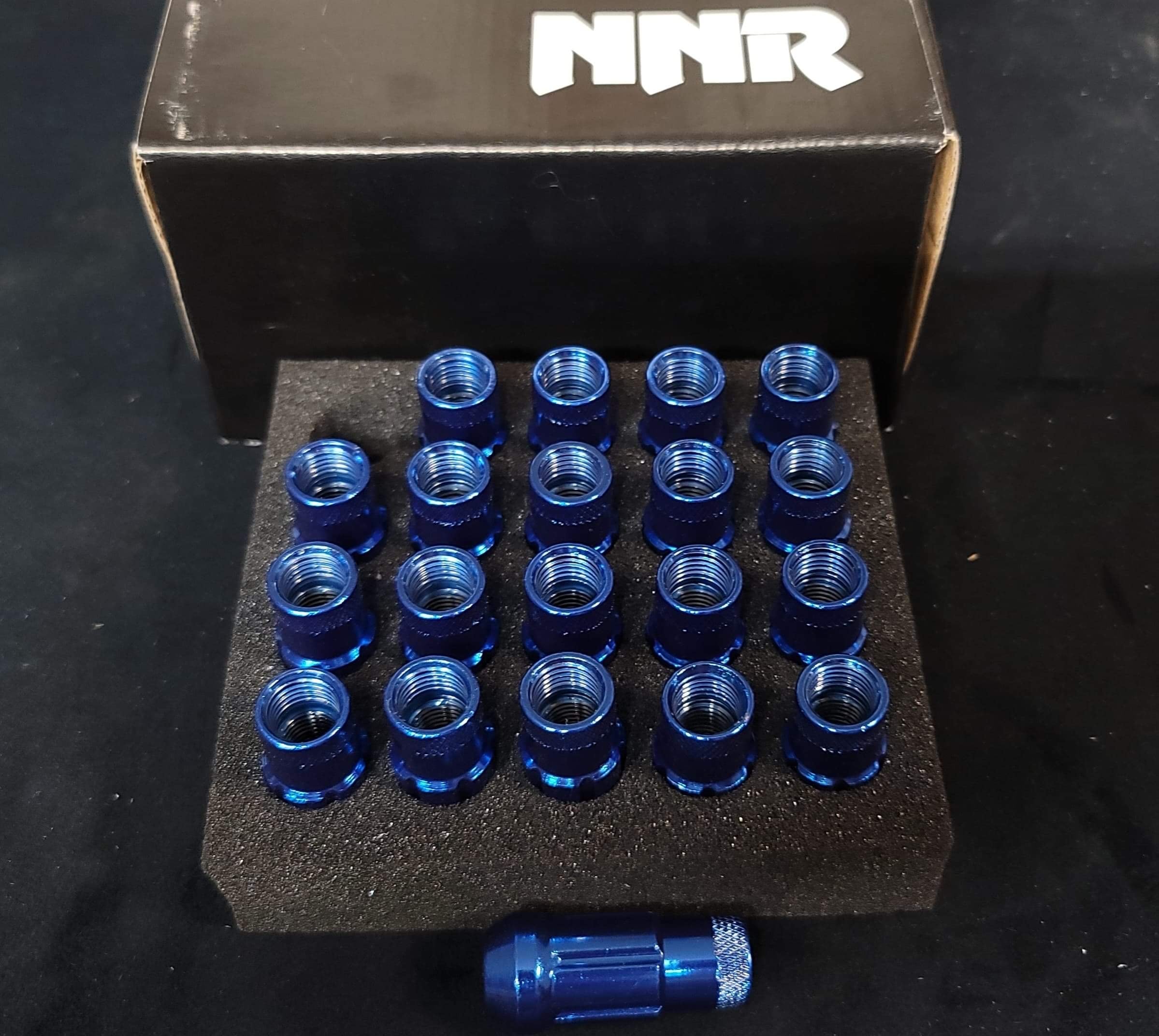 NNR Steel Extended Wheel Lug Nuts & Locks Open Ended 49mm 20pcs