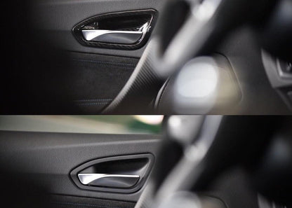 AutoTecknic Dry Carbon Interior Door Handle Trim Set - F87 M2 | F22 2-Series | F20 1-Series