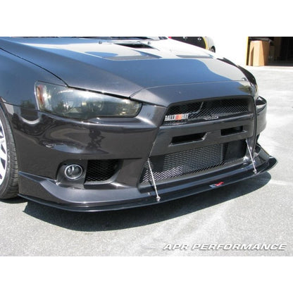 Mitsubishi Evolution X (Evo X) with OEM lip Carbon Fiber Front Wind Splitter 2008-2016