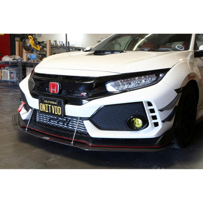 Honda FK8 Civic Type R Carbon Fiber Front Bumper Canards 2017 - 2021