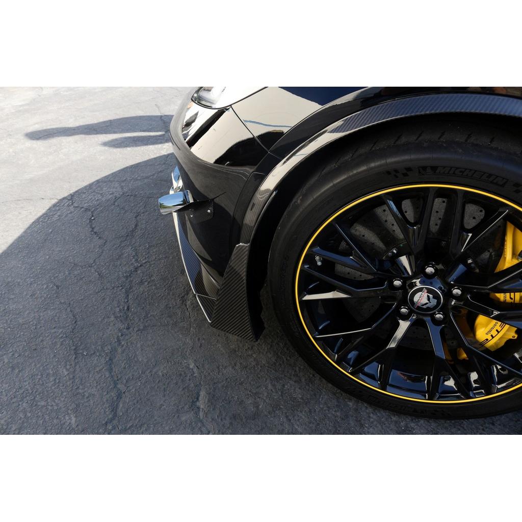 Chevrolet Corvette C7 Z06 Carbon Fiber Front Bumper Canards and Spats 2014 - 2019