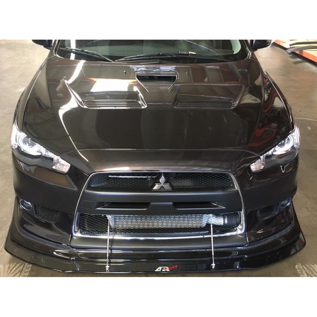 Mitsubishi Evolution X (Evo X) with APR Lip Carbon Fiber Front Wind Splitter 2008-2016