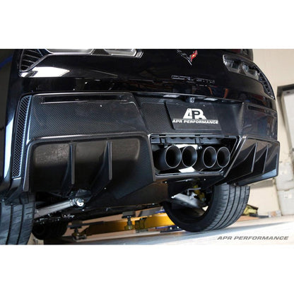 Chevrolet Corvette C7 Z06 Carbon Fiber Rear Diffuser 2014-2019 Version 2