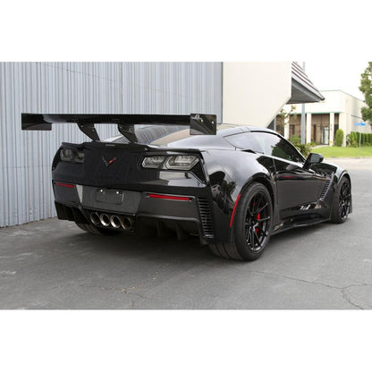 Chevrolet Corvette C7 Z06 / Grand Sport GTC-500 Chassis Mount Carbon Fiber Adjustable Wing 2015-2019
