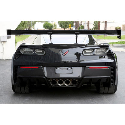 Chevrolet Corvette C7 Z06 / Grand Sport GTC-500 Chassis Mount Carbon Fiber Adjustable Wing 2015-2019
