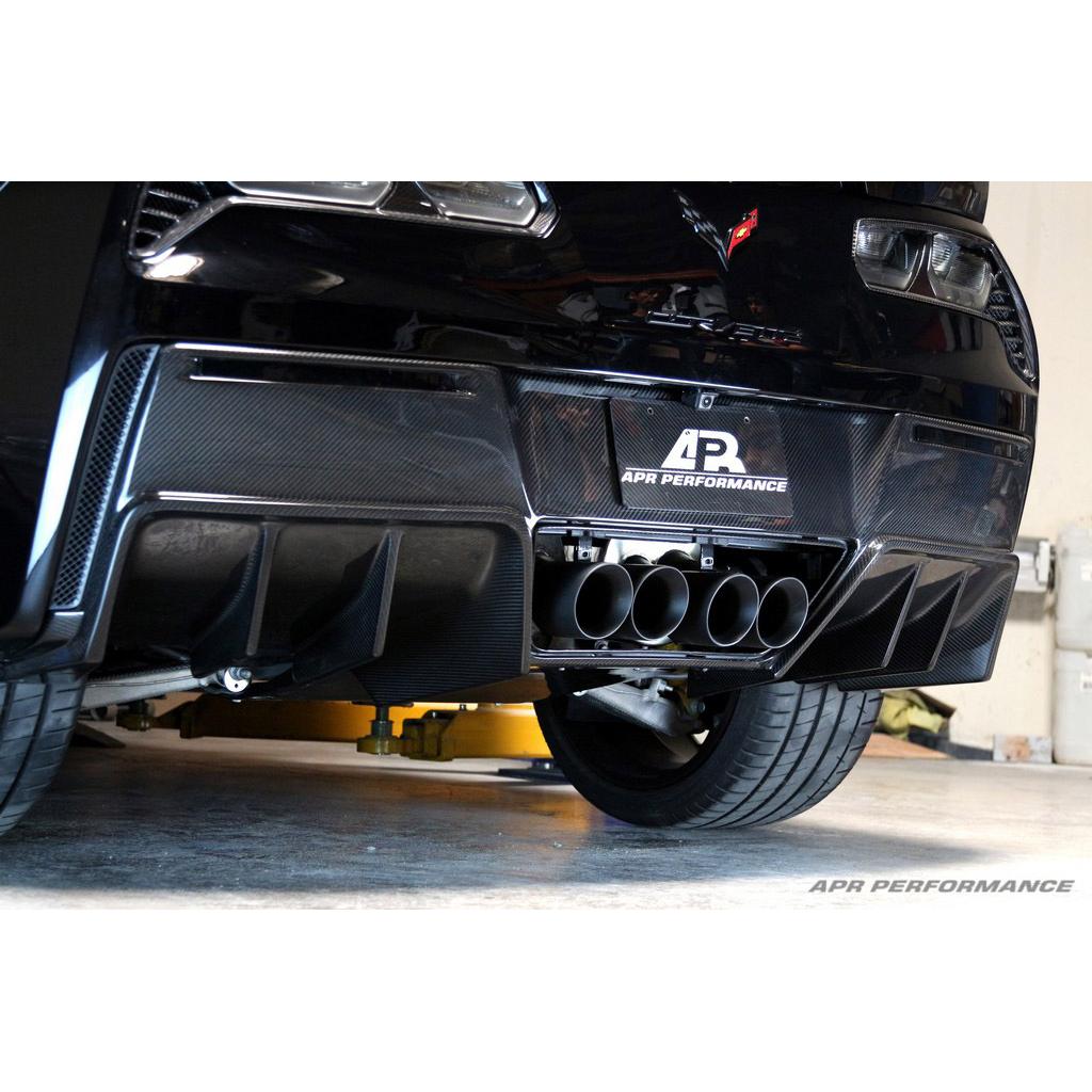 Chevrolet Corvette C7 Z06 Carbon Fiber Rear Diffuser 2014-2019 Version 2