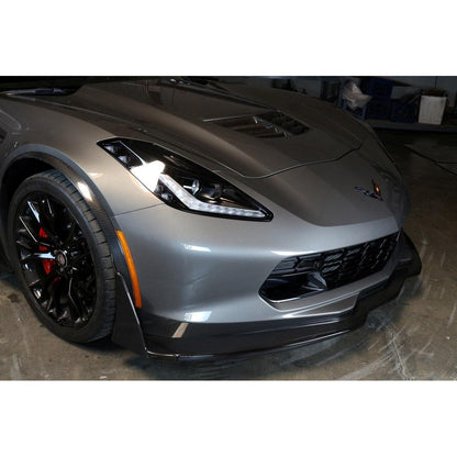 Chevrolet Corvette C7 Z06 Carbon Fiber Front Bumper Canards and Spats 2014 - 2019