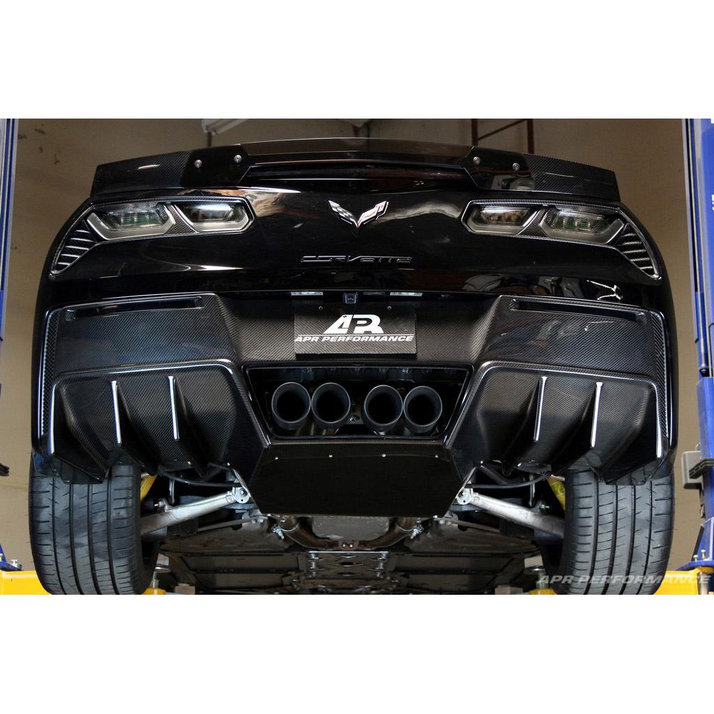 Chevrolet Corvette C7 Z06 Carbon Fiber Rear Diffuser 2014-2019 Version 2