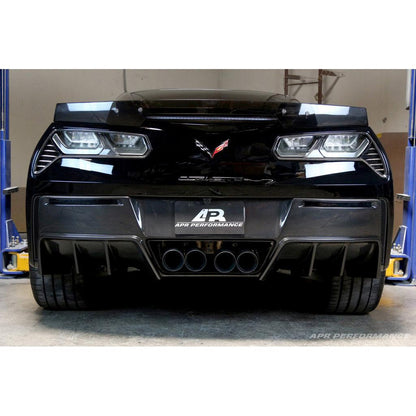 Chevrolet Corvette C7 Z06 Carbon Fiber Rear Diffuser 2014-2019 Version 2