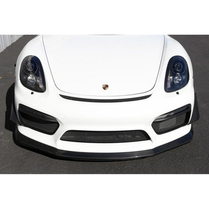 Porsche 981 Cayman GT4 Carbon Fiber Front Bumper Canards 2015-2016
