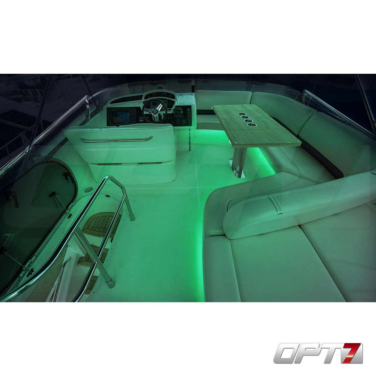 AURA PRO Boat Interior LED Lighting Kit 4 x 48-Inch Multi-Color Strips - Bluetooth Enabled APP Full Color Spectrum