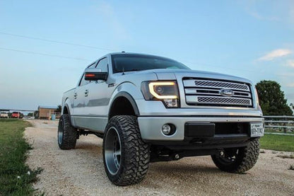 OPT7 09-14 F150 Black AURA RGB-W DRL LED Tube Headlights Projector -Bluetooth BUILT IN Full Color