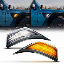 OPT7 LED Side Marker for Jeep Wrangler JL & Gladiator JT 18-23 w- Amber Sequential Turn Signal, White Running Light