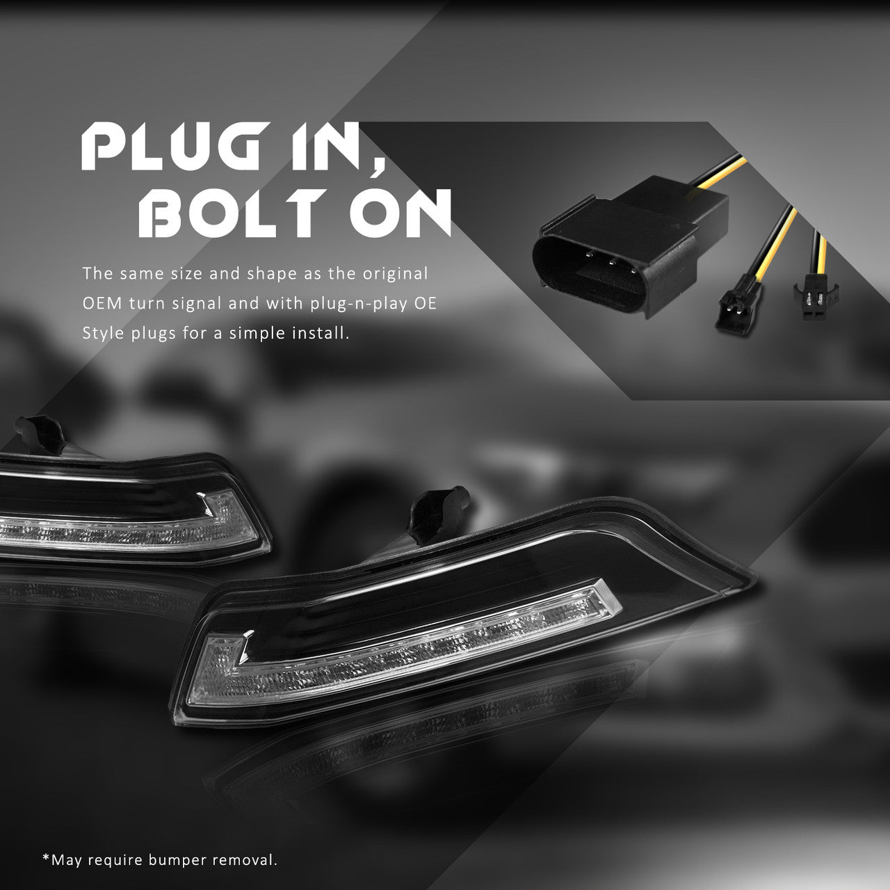 2015-2017 Mustang LED Arrow Turn Signals with Switchback + Sequential