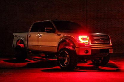 OPT7 09-14 F150 Black AURA RGB-W DRL LED Tube Headlights Projector -Bluetooth BUILT IN Full Color
