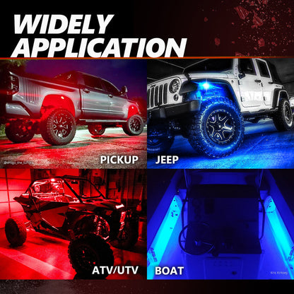 AURA LED Lighting Kit for Truck Bundle (Quantum LED Rocklight + Underglow LED Kit + Sidekick LED Kit ) - Remote Control