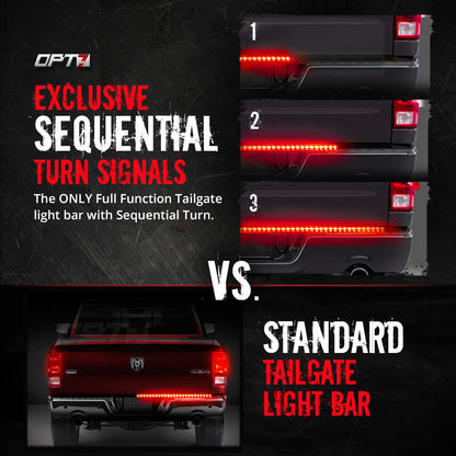 Redline FLX Flexible LED Tailgate Brake Light Bar with Reverse