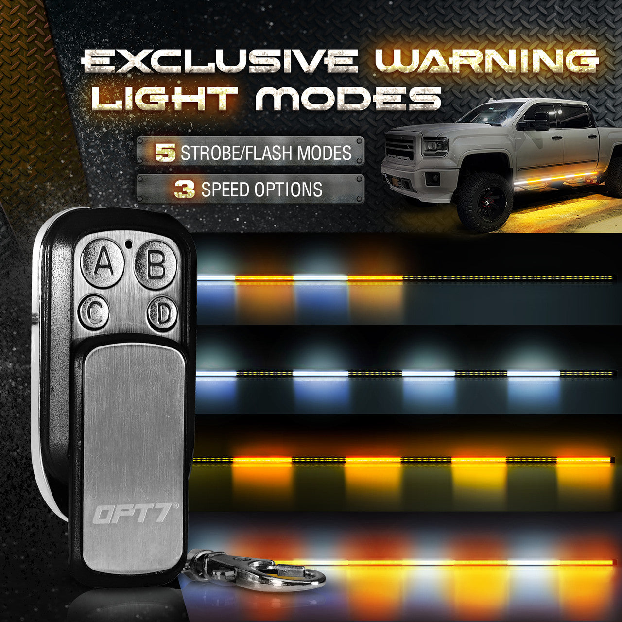 Sidekick Running Board Light 2PC with Warning Mode