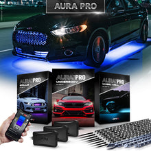 AURA PRO Exterior Pack Bundle ( Wheel Well LED Kit + Grille LED Kit + Underglow LED Kit ) - Bluetooth Enabled APP