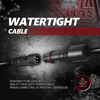 OPT7 Photon RGB 4 Pods Magnet Rock Lights + 2pc 10ft Extension Wires