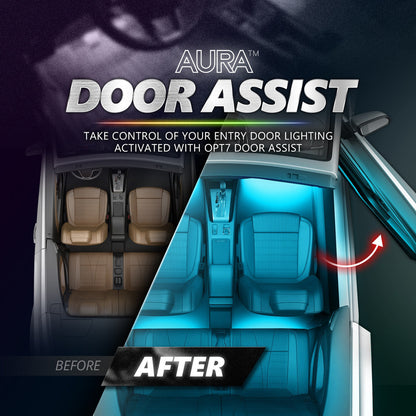 AURA 09-18 Ram Bundle- RGBW Headlights +Interior + Quantum Rock lights + Grille w- Bluetooth