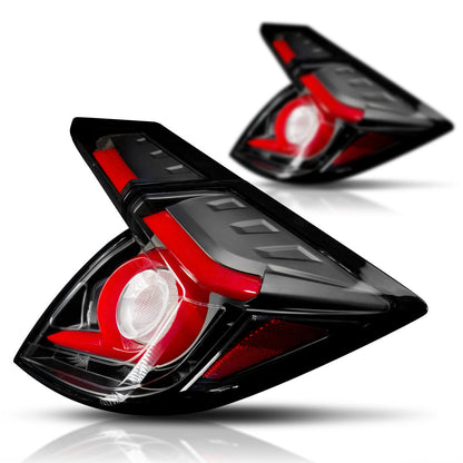 OPT7 Honda Civic Hatchback Clear LED Tail Lights Sequential Turn Signals & OLED Technology (Fits all 2016-2021 10th Gen Civic Hatchbacks)