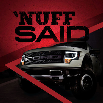 OPT7 09-14 F150 Black AURA RGB-W DRL LED Tube Headlights Projector -Bluetooth BUILT IN Full Color