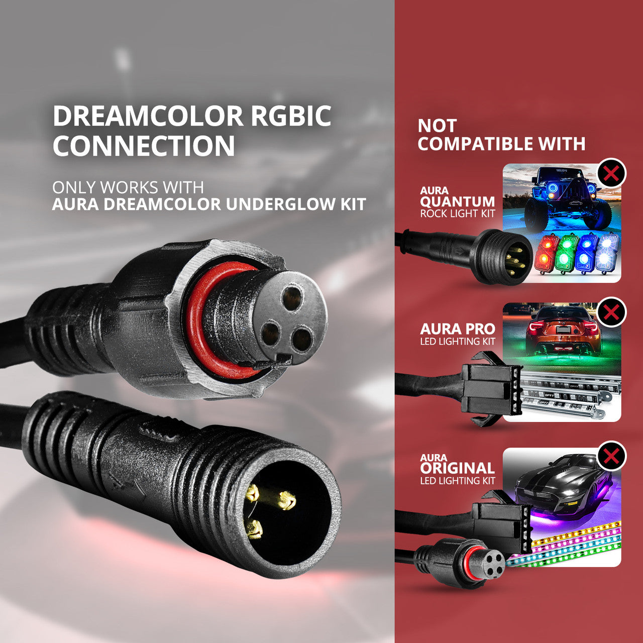 OPT7 Extension Wire 1pc for AURA DreamColor Underglow Lights