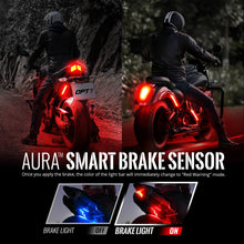 AURA PRO Motorcycle Multi-Color LED Double Row Lighting Strip Kit ( 10PC or 14PC ) for Sport Bikes - Bluetooth Enabled APP - Full Color Spectrum