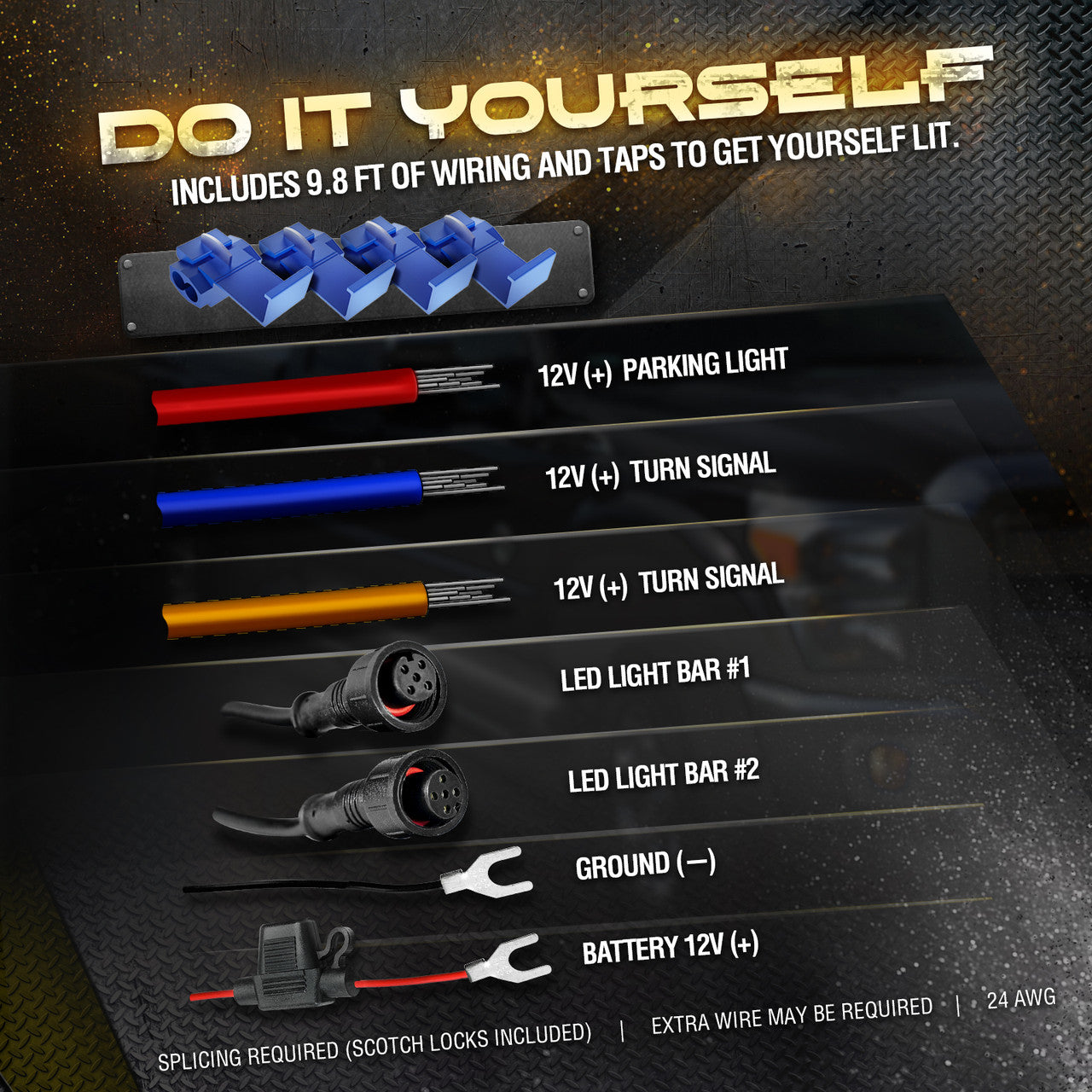 Sidekick Running Board Light 2PC 56-Inch with Warning Mode