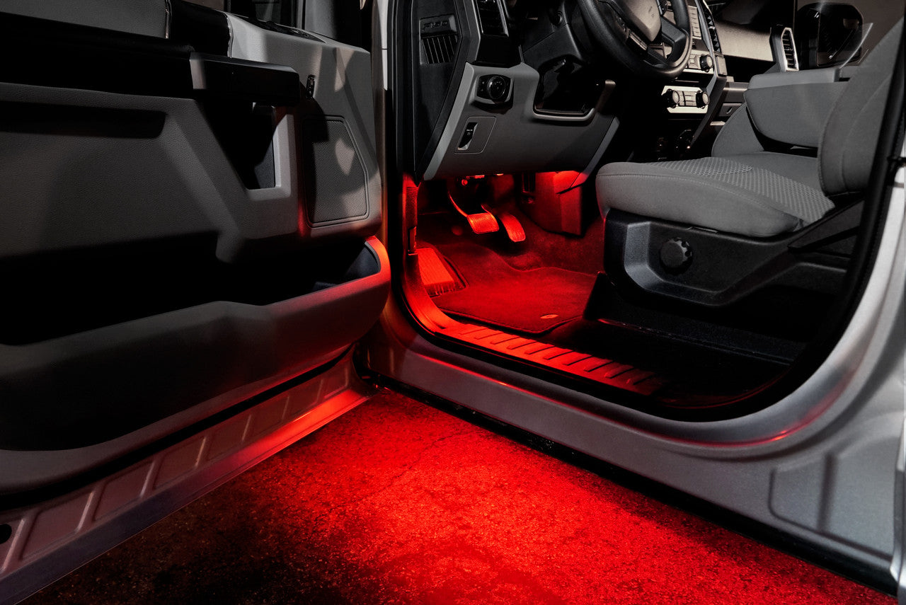 AURA PRO LED Interior Ambient Lighting Kit (4 x 12 Inch or 6 x 12-Inch) - Bluetooth Enabled APP Full Color Spectrum