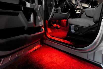 AURA PRO LED Interior Ambient Lighting Kit (4 x 12 Inch or 6 x 12-Inch) - Bluetooth Enabled APP Full Color Spectrum